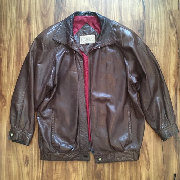 Habitat Jackets & Coats Vtg Habitat Brown Leather Jacket 8 Poshmark